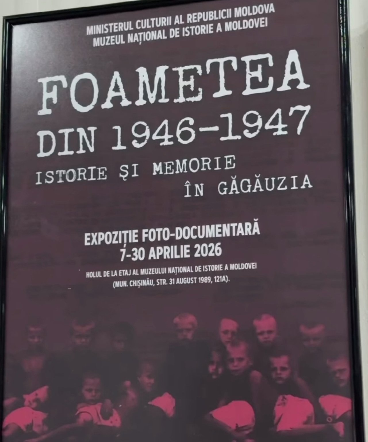 Memorial al foametei din 1946-1947, expus la Muzeul de Istorie