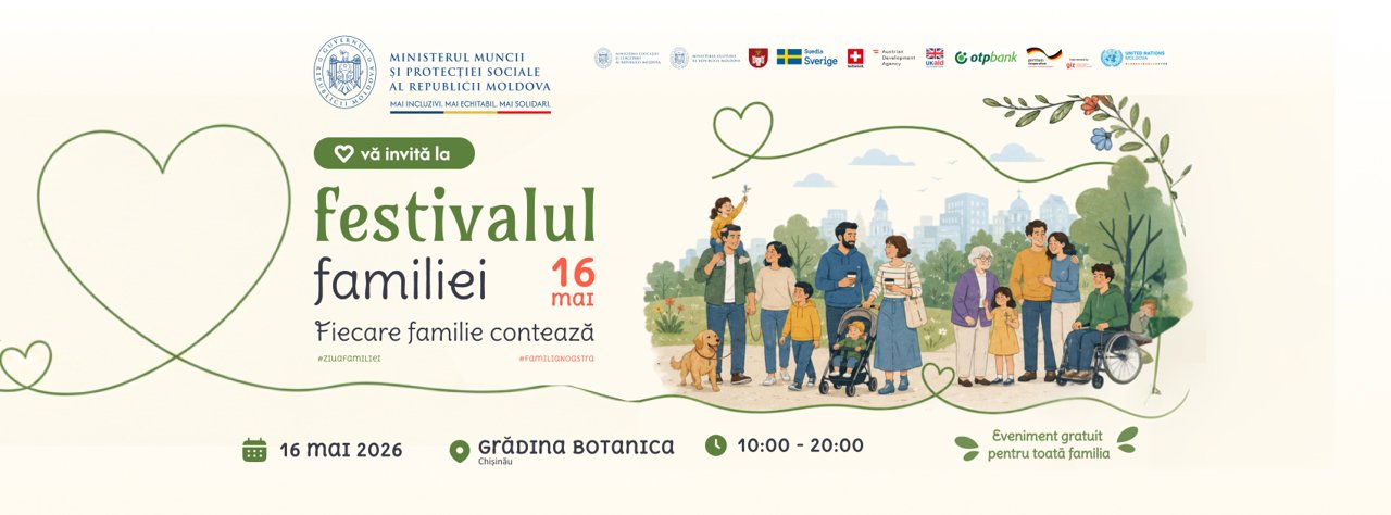 Ministerul Muncii organizează Festivalul Familiei 2026 la Chișinău